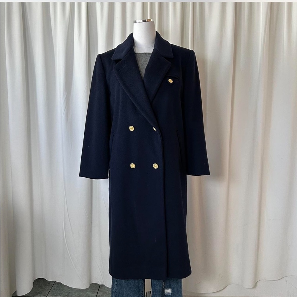 Vintage 1995-2005 Forecaster of Boston navy double-breasted Coat Union Made 6. - Picture 5 of 8